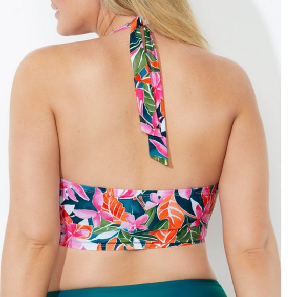NWT Allure Longline Bikini Halter Top Swimsuits For All, 14 - Picture 2 of 6